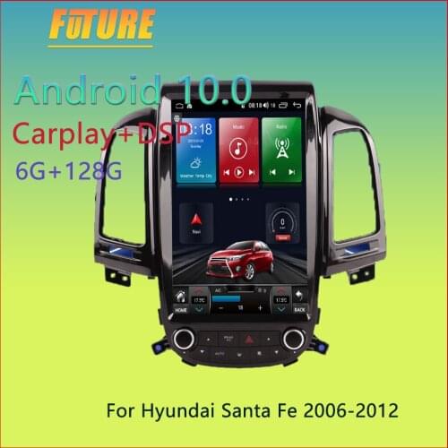 128G For Hyundai Santa Fe 2006 2007-2012 Android Car Radio Stereo Multimedia Player GPS Navigation Touch Screen 2 Din Head Unit