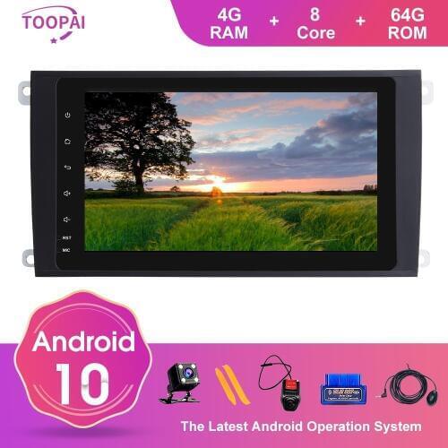 TOOPAI Android 10 For Porsche Cayenne 2003 2004 2005 2006 2007 2008 2009 2010 GPS Navigation Car Multimedia Player Auto Radio