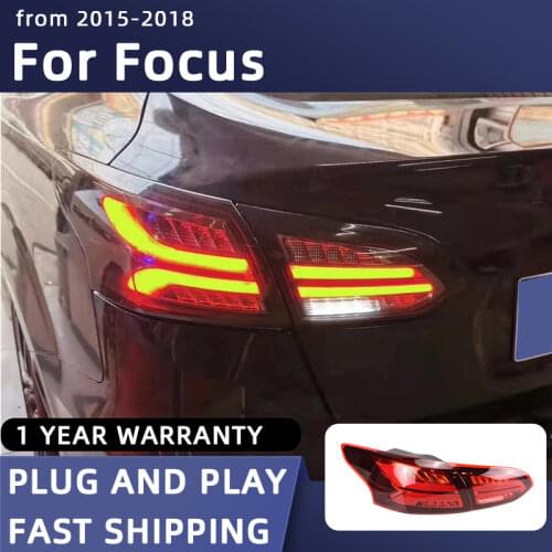 Car Styling Taillights for Ford Focus Sedan LED Tail Light 2015-2018 Tail Lamp DRL Rear Turn Signal Automotive Accessories