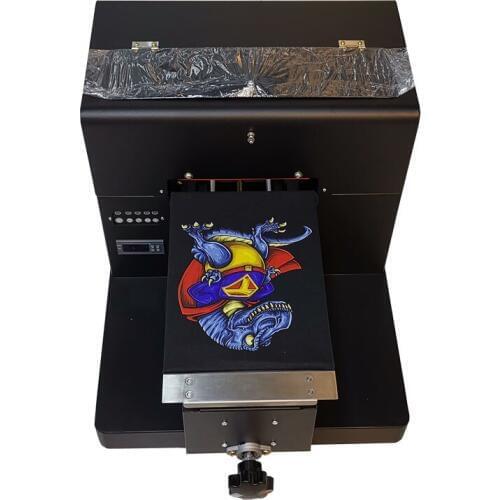 Economic A4 Size DTG T-Shirt Printer Directly to Print light and Dark Color garment Flatbed Printer machine