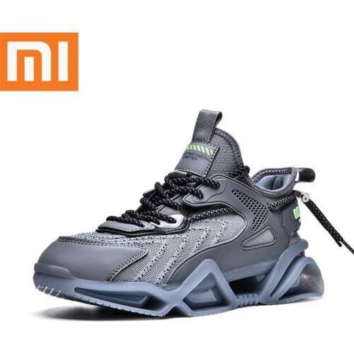 Xiaomi Men Sneakers Outdoor Heighten Walking Shoes Breathable Sport Running Shoes Low Top Soft Soled Casual Sneakers Size 39-45