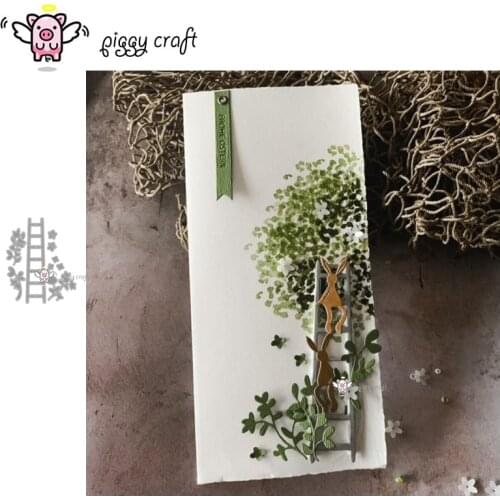 Piggy Craft metal cutting dies cut die mold Stairs flowers leaves Scrapbook paper craft knife mould blade punch stencils dies