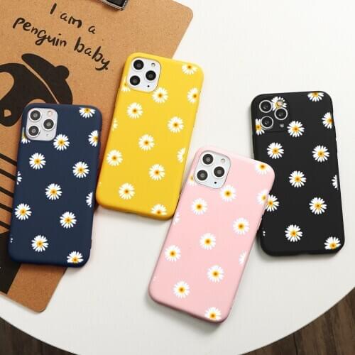 Fashion Art Floral Daisy Flower Phone Cases For iPhone 12 11 Pro X XS XR Max Mini SE 2020 7 8 6 6S Plus 5 5S SE Back Cover Funda