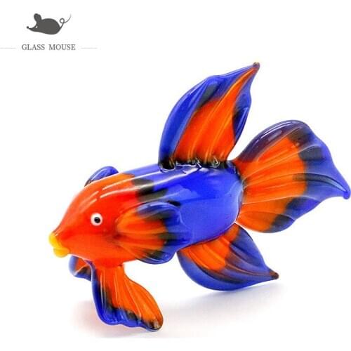 Handmade Murano Glass Tropical Fish Figurines Cute Vivid Sea Animals Ornaments Home Aquarium Decoration Christmas Gifts For Kids