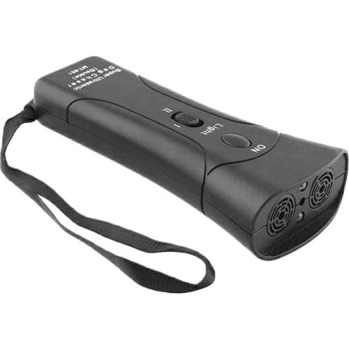 New Ultrasonic Dog Chaser Aggressive Attack Dogs Repeller Pets Trainers LED Flashlight Useful Pet Supplies Dog Training Tools