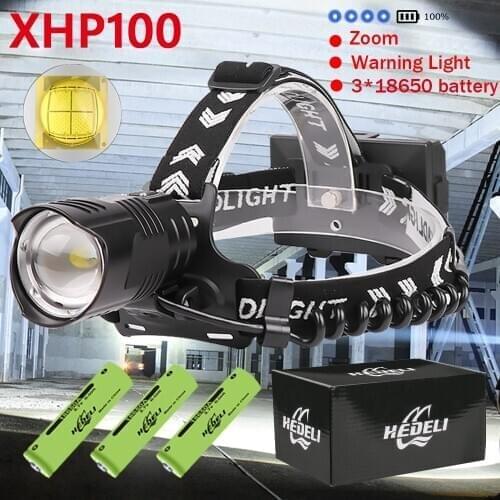 NEW XHP100 LED Headlight XHP90.2 Power LED Headlamp Usb 18650 Rechargeable Head Flashlight XHP50.2 Zoom Head Torch Fishing Lamp