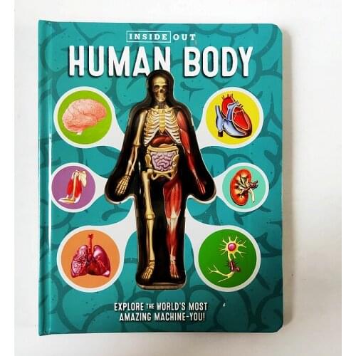 Inside Out Human Body 3D Picture Book Anatomy of in English Popular Science Book Early Education Book Kid Xmas Gift