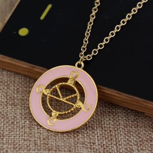 Kingsman Necklace Charm Pink Enamel The Secret Service Pendant Necklace For Women Fashion Accessories