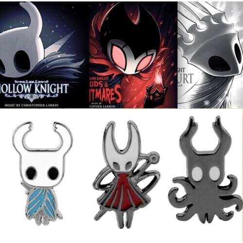 Hollow Knight Brooch Metal Badges Brooches & Pins Cute Jewelry Gift for Women Men Kids Trinkets Jewelry Cartoon Enamel pin Gift