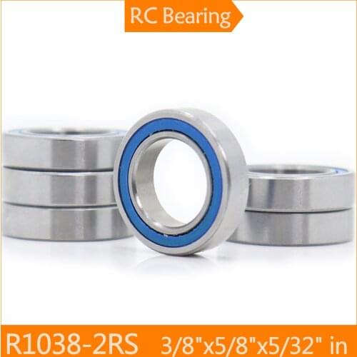 FUSHI R1038 2RS Bearings Blue Sealed Inch Size , ABEC-3 R1038rs Shaft Ball Bearing Parts For Hobby RC Car Truck ,Pick of 6 Pcs