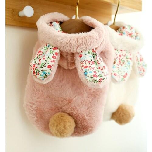 Cute Big Ears Cotton-padded Dog Costume Coat Autumn Winter Pet Dog Outfit Puppy Yorkie Costume Chihuahua Pomeranian Clothing