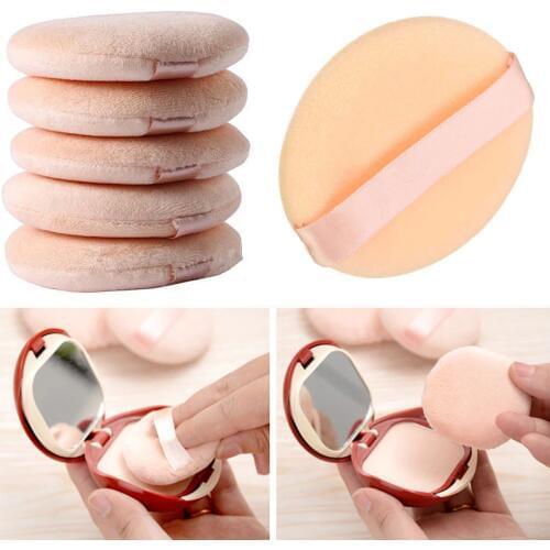 5pcs Professional Round Shape BB Cream Powder Foundation Puff Portable Soft Cosmetic Puff Makeup Foundation Sponge