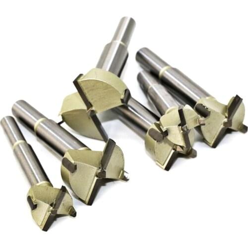 15mm-60mm Forstner Tips Woodworking Tools Hole Saw Cutter Hinge Boring Drill Bits Round Shank Tungsten Carbide Cutter