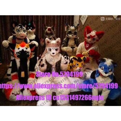 Customized Available REAL PHOTO dx0146 head CAT full sets husky dog Suit fursuit Costume fox Party Carnival Gift