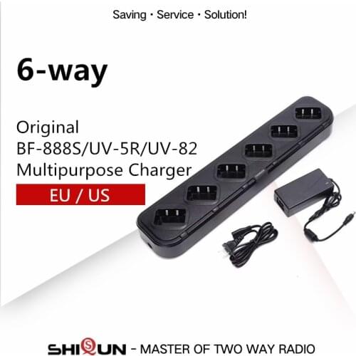 Multi Battery Charger Six Way Rapid Charger for Baofeng Radios UV-5R BF-888S UV-82 Walkie Talkie Six-Way Chargers H777/H777 Plus
