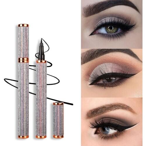 1Pcs Starry Gold Pen Eyeliner Liquid Grade Fine Waterproof And Sweat-proof Lasting Non-smudged Eyeliner Long Lasting Natural