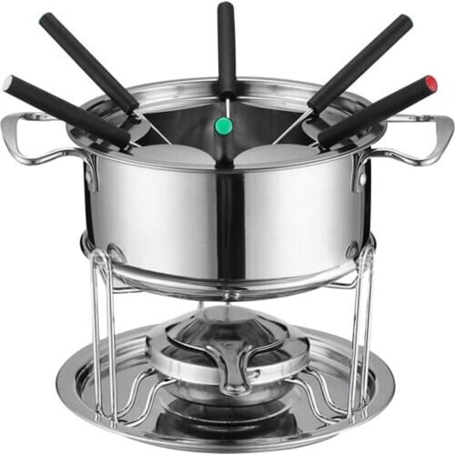 10PCS Stainless Steel Ice Cream Chocolate Melting Pot Cheese Fondue Kitchen Accessories Baking Tool For Novice Or Experienced