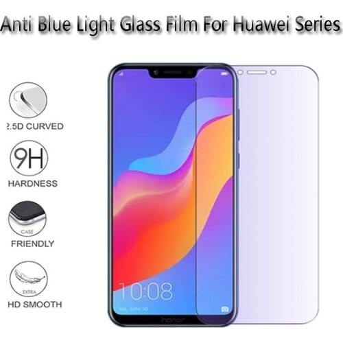 2Pcs 9H Hard Anti Blue Light Tempered Glass For Honor Play 3/3e/8a/8c/8/7/magic 2 Screen Protector Film