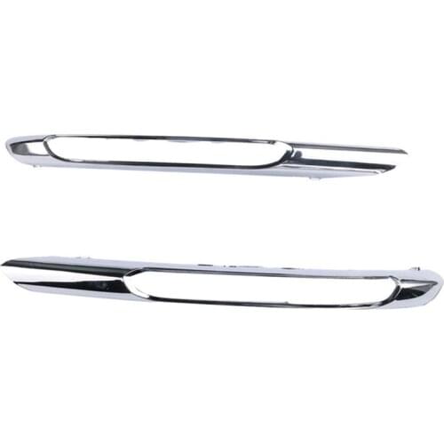 2Pcs Front Bumper Fog Light Grille Chrome Trim Molding Left Right for Mercedes Benz W212 09-12 2128851574 2128851674