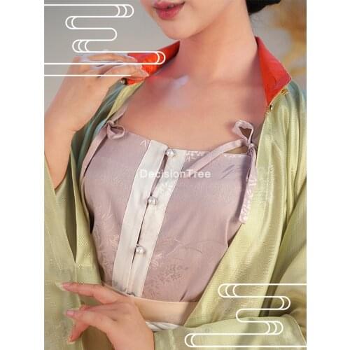 2021 women camisole elegant vest women sleeveless tanks women camisole sexy sleeveless vest oriental hanfu shirt camisoles