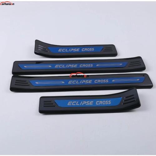 For Car Accessories Styling Mitsubishi Eclipse Cross 2018 Stainless Door Sill Scuff Plate Protectors Guard Strips Auto Sticker