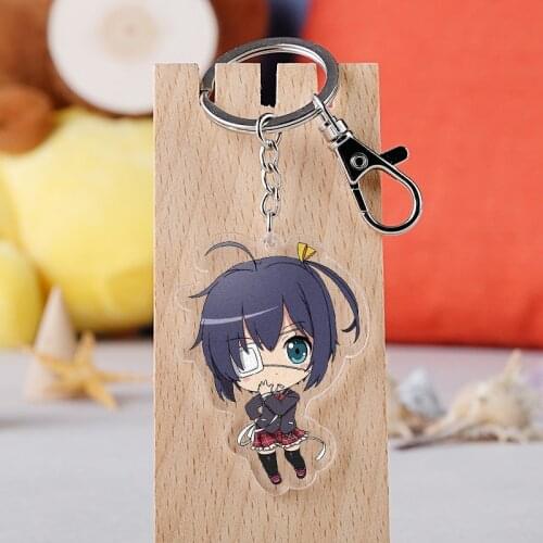 Anime Cyuunibyou Demo Koigashitai Keychain Cartoon Figure Model Acrylic Key Ring