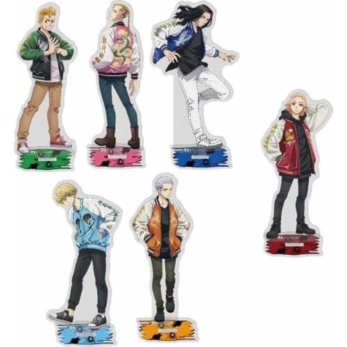 Anime Tokyo Revengers Sano Manjirou Hanagaki Takemichi Acrylic Stand Figure Model Plate Display Desktop Baseball Uniform Series