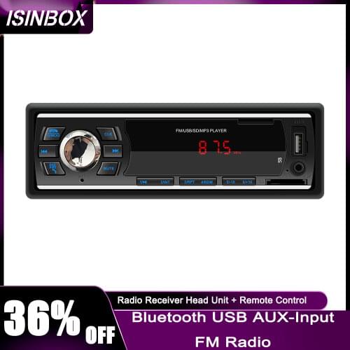 SWM-6249 1 Din Car Stereo MP5 Player Bluetooth USBAUX-Input FM Radio Receiver Head Unit + Remote Control Car Radio Audio Player