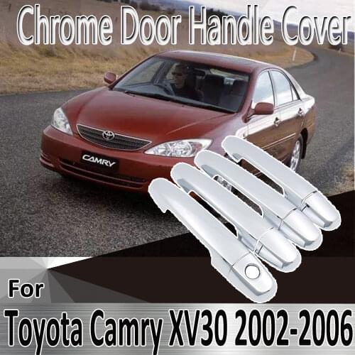 For Toyota Camry XV30 2002~2006 2003 2004 2005 Styling Stickers Decoration Chrome Door Handle Cover paint Refit Car Accessories