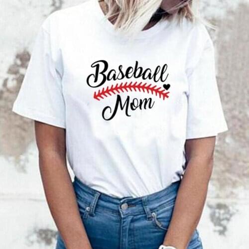 Funny Baseball Mom Game Day Short Sleeve T Shirt Women Tops Summer Hipster Tee Shirt Femme Casual Tshirt Harajuku Camiseta Mujer