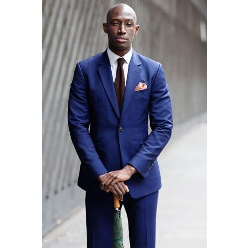 Latest Coat Pant Designs Navy Blue Men Suit Casual Tuxedo Slim Fit Skinny 2 Piece Custom Stylish Groom Blazer Terno Masculino 5