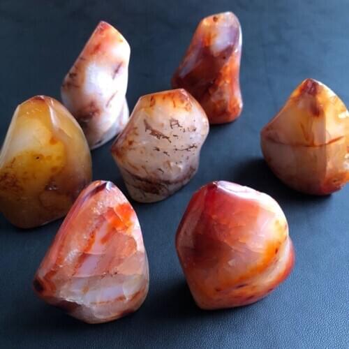 Red agate torch gemstones natural mineral crystals quartz energy healing stones reiki decoration
