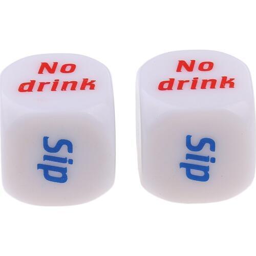 2Piece Creative Drinking Decider Game Dice Six Sided D6 for Pub Bar Beer Toy Board Game