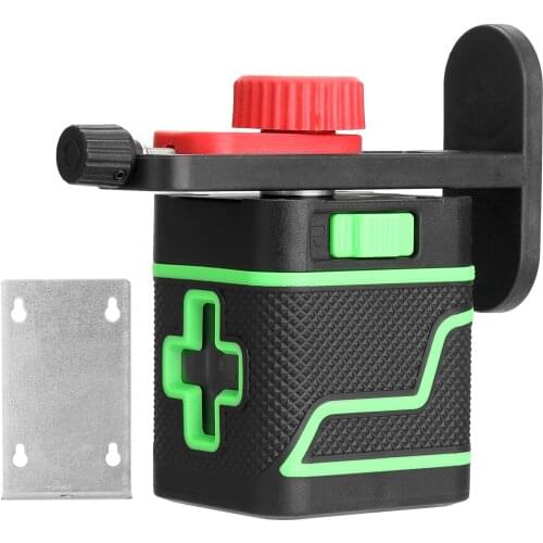 High Brightness 2 Lines Laser Level 3° Self-leveling Leveling Tool Vertical Horizontal Line with Iron Board Wall-mounted Bracket