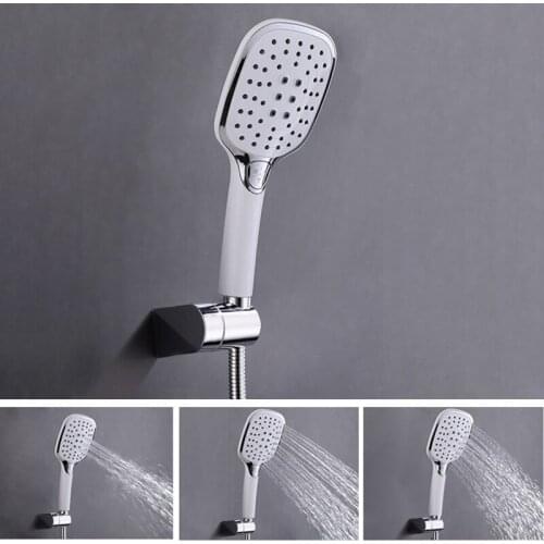 Hand Shower Bathroom Universal Anti-limescale Hand Held Shower Head ABS Chrome 150CM Stainless Steel Hose Handheld Showerheads