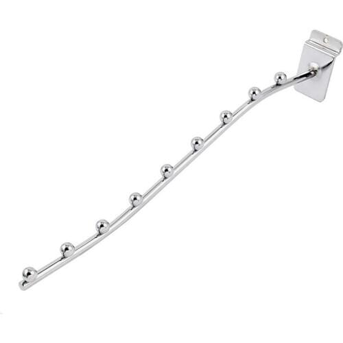 Metal Waterfall Tube 9 Beads Wall Clothes Hanger Display Hook 32cm