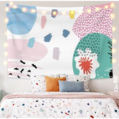 Cartoon Tropical Cactus Tapestry Succulent Plant Fashion Wall Hanging Bedroom Dorm Boho Summer Party Decoration Picnic Beach Mat