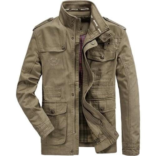 Plus Size 7XL 8XL Military Jacket Men Spring Autumn Cotton Outdoor Multi-pocket Mens Jackets Casual Coat Male Chaqueta Hombre