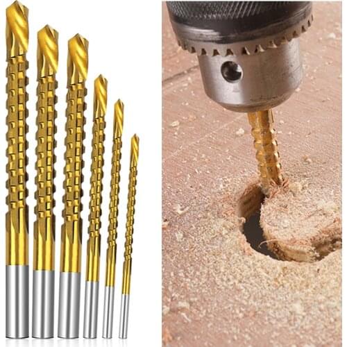 New 6pcs/lot Cobalt Drill Bit Set Spiral Screw Metric Composite Tap Drill Bit Tap Twist Drill Bit Set for Cutting Drilling