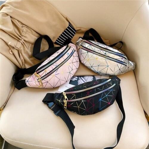 2021 autumn and winter new colorful laser womens purse trend casual chest bag shoulder bag messenger bag