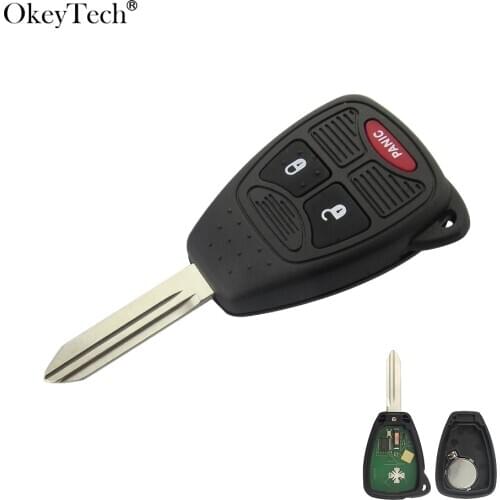 Okeytech 2+1 3 Button Remote Smart Car Key For Chrysler Dodge Caliber Jeep Patriot Pacifica Liberty 315Mhz ID46 PCF7941 Chip