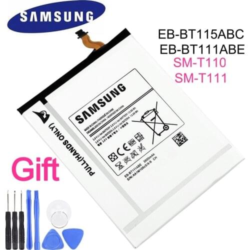 Original Replacement Battery For SAMSUNG T115 T116 SM-T110 SM-T111 Genuine Tablet Battery EB-BT111ABE EB-BT115ABC 3600mAh