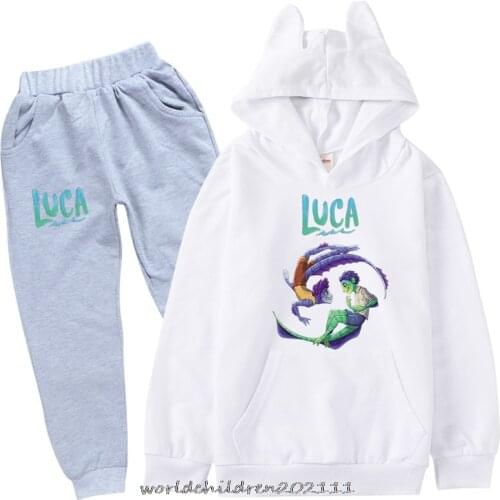Original Childrens Sets Hoodies pants Boys joggers sportwear New movie Luca Toddler Girl Clothes Sports Suit Tracksuit