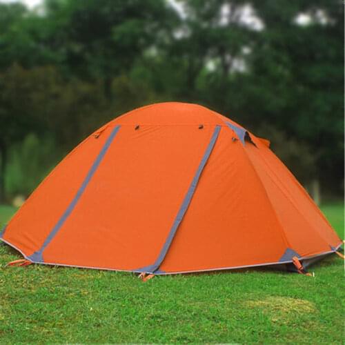 2-3persons Aluminum Pole Double Layer Double Door Windproof Rain Proof Professional Camping Winter Tent Without Snow Skirt