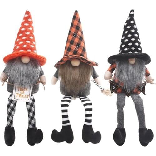 Plush Autumn Swedish Faceless Doll Halloween Gnome Decoration Autumn Tomte Handmade Swedish Gnome Ornament Thanksgiving Day Gift