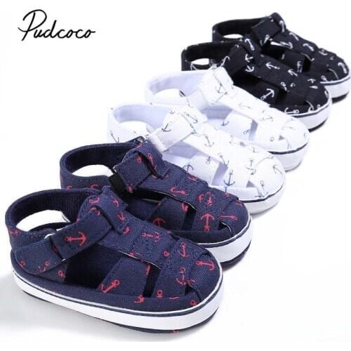 Pudcoco Toddler Baby Boy Girl Summer Infant Soft Crib Shoes Children Infant Boys Girls First Walker 0-6 6-12 12-18M