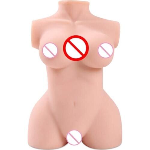 Sex shop 5kg realistic half body toys lifelike boobs vagina anual tits pussy dual channel as male real love for masturbator doll
