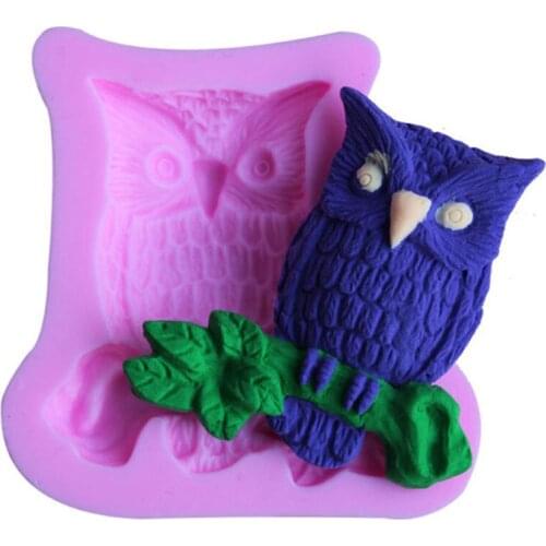 Owl Shaped Cake Silicone Mold Fondant Chocolate Mould Silicone Soap Molds Baking Cooking Cupcake Wedding Decorating Tools