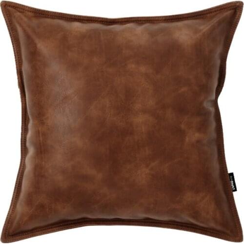 Modern Simple High Grade Pure Color Imitation Leather 45x45cm Living Room Sofa Bedside Chair Pillow Waist Back Cushion