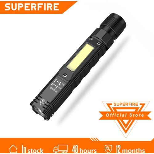 SupFire G19 LED+COB Flashlight Super Bright 5 Modes 90 Degree Twist USB Rechargeable Magnet Mini Head Torch Camping Headlamp